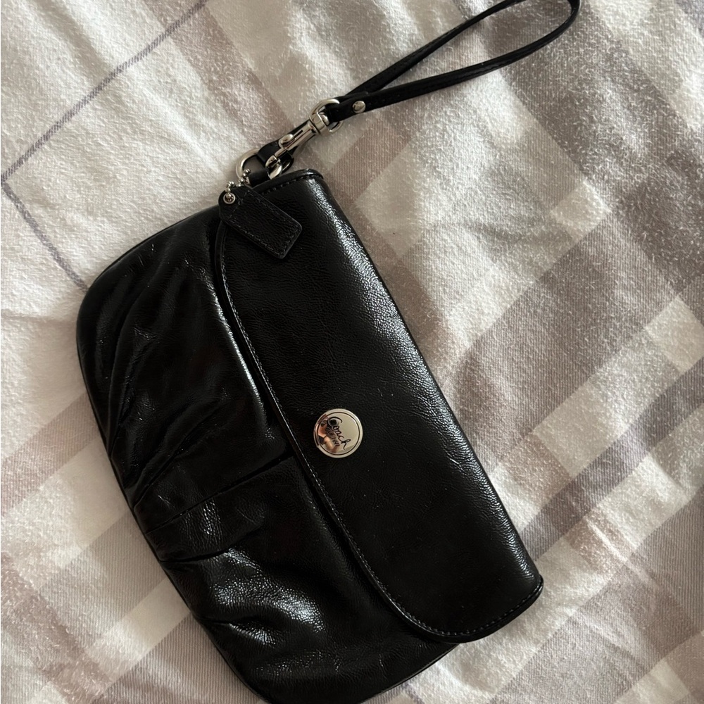 Coach Elegant Black Leather Clutch